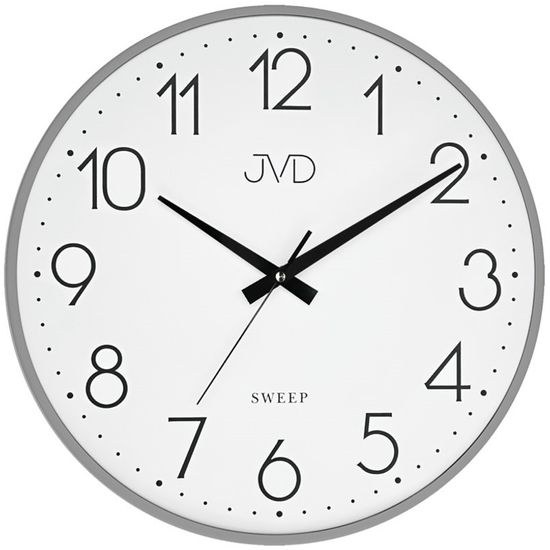 JVD HK4169.2 - velké kovové hodiny s tichým chodem a výbornou čitelností