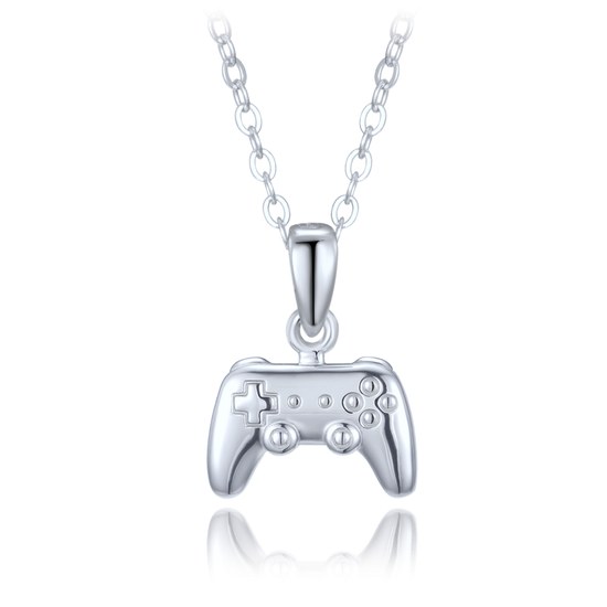 MINET Stříbrný náhrdelník herní ovladač