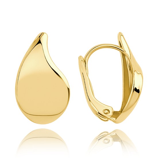 MINET Moderní zlaté náušnice kapky Au 585/1000 2,15g