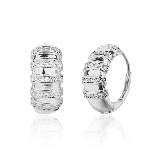 Náušnice JVD SVLE3370XJ6BI00 stříbrné