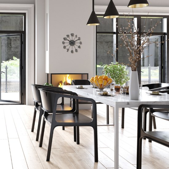 Lavvu LCT5001 - Černé antracitové hodiny Nuance vyrobené v Čechách o průměru 42cm