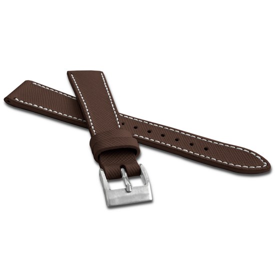 LAVVU LSFUC20 Tmavě hnědý strukturovaný řemínek EPSOM z luxusní kůže Top Grain - 20