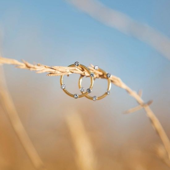 Stříbrné zlacené náušnice Victoria Cruz A3579-07DT