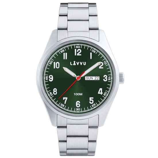 LAVVU Ocelové pánské hodinky FOSEN Green LWM0312