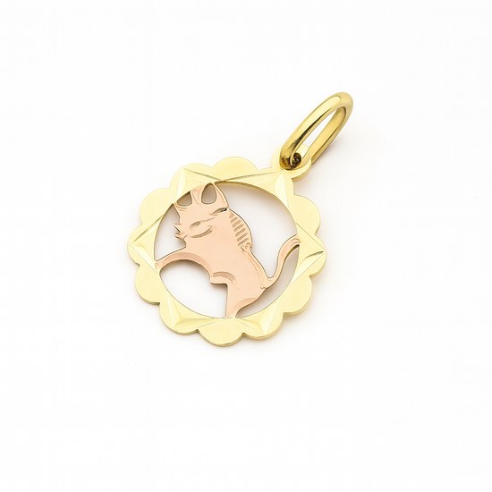 Zlatý přívěsek ze žlutého a červeného zlata zvěrokruh Býk