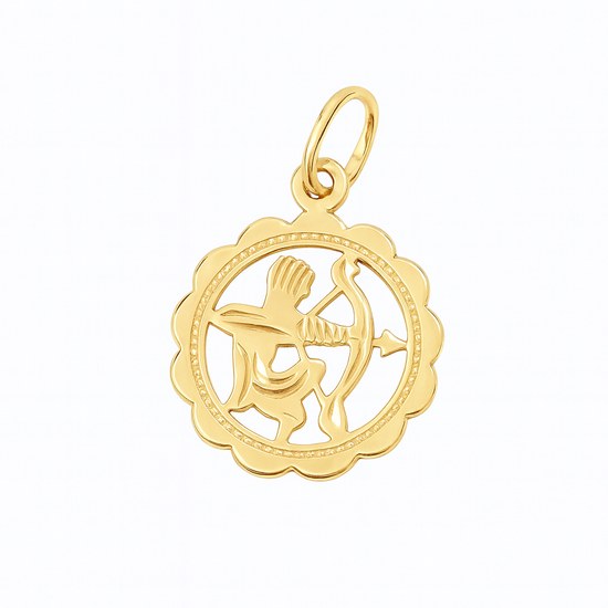 Stříbrný zlacený přívěs zvěrokruh Střelec kytička