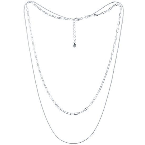MINET Elegantní svojitý stříbrný náhrdelník