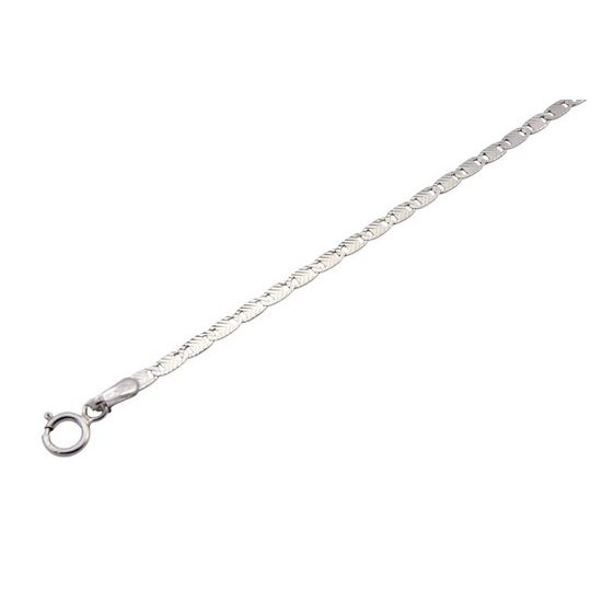 Zlatý 585/1000 řetízek z bílého zlata žiletkový 1635