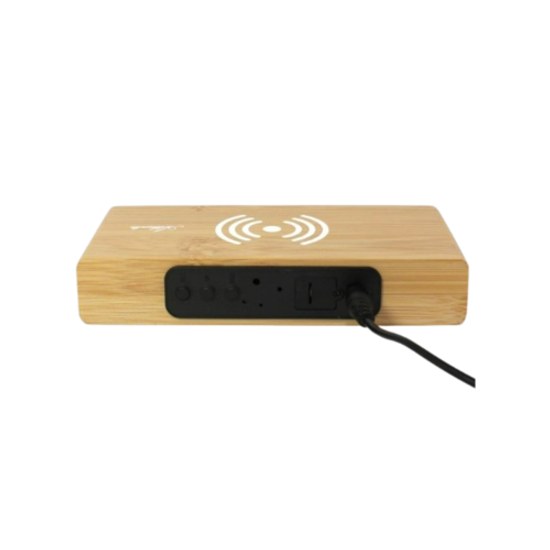 Atlanta 2603 - Digitální budík se zeleným LED displejem a bezdrátovým nabíjením pro telefon