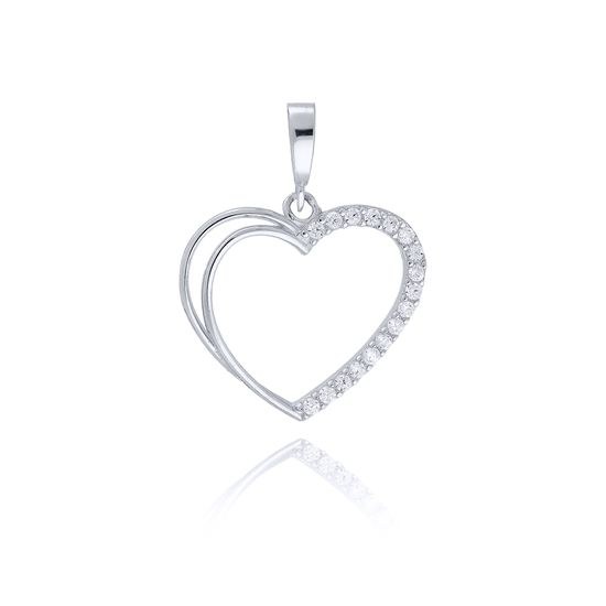 MOISS přívěsek z bílého zlata SRDCE