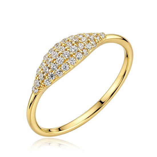 MINET Elegantní zlatý prsten se zirkonem Au 585/1000 vel. 55 - 1,65g