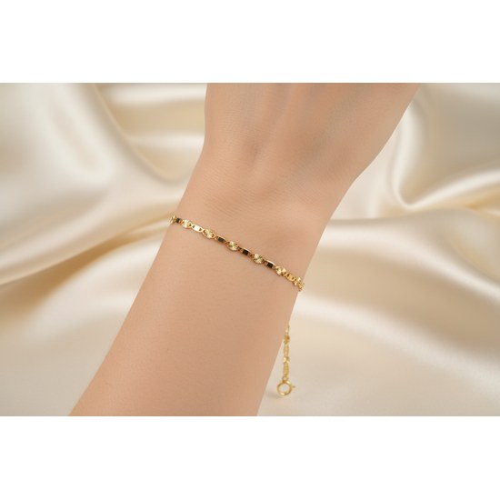 Zlatý 585/1000 náramek žiletkový 1391