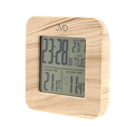 Budík s vnitřní a venkovní teplotou JVD SB2002.1