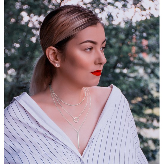 MINET Minimalistické stříbrné náušnice KROUŽKY