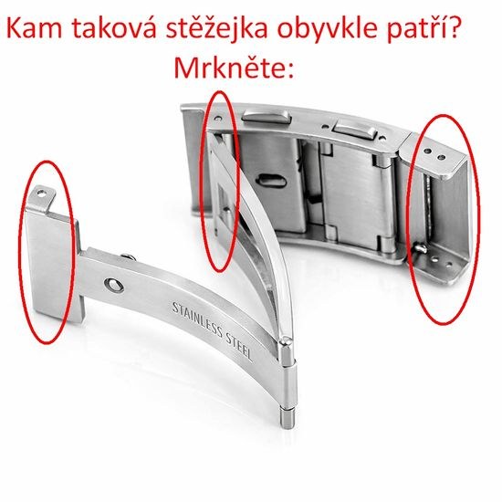 Stěžejka SSB k řemínku do kovové spony náramku k hodinkám