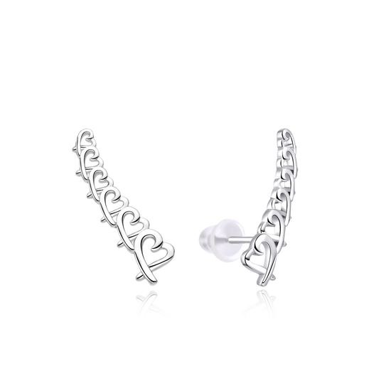 MOISS stříbrné náušnice SRDCE