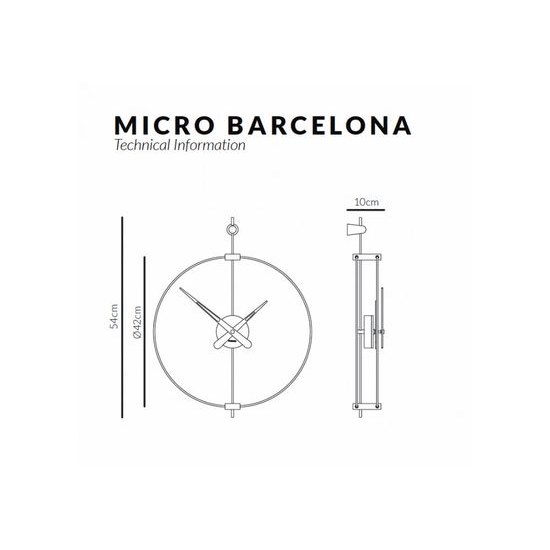 Designové nástěnné hodiny Nomon Barcelona Micro T 54cm