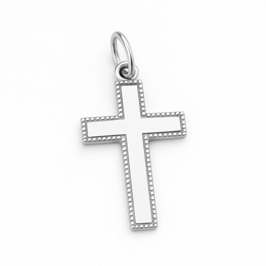 Zlatý 585/1000 přívěs z bílého zlata křížek 864Bp