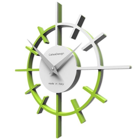 Hodiny CalleaDesign 10-018-76 Crosshair 29 cm zelené jablko