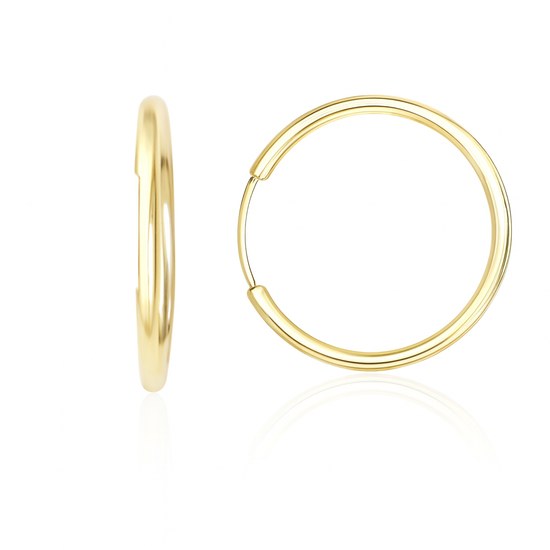 Zlaté 585/100 náušnice kroužky TU-3052
