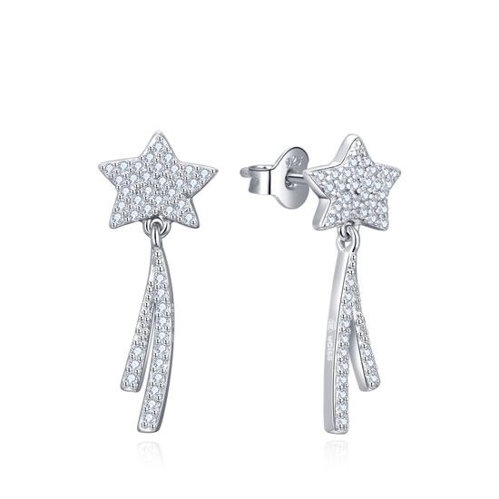 MOISS stříbrné náušnice KOMETA