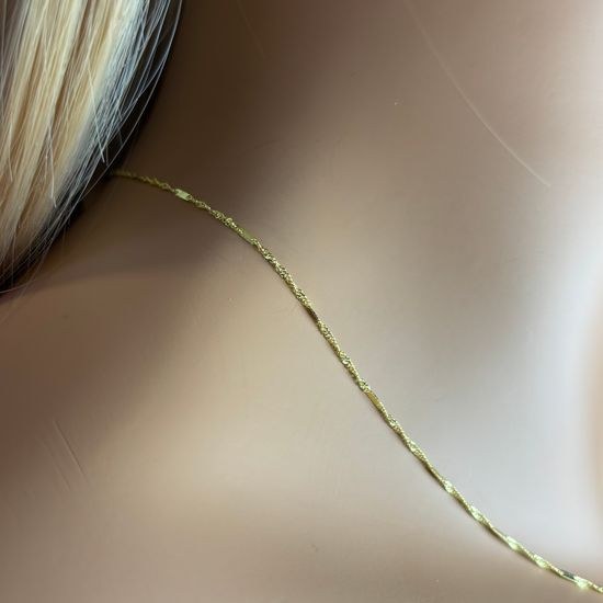 Zlatý 585/1000 řetízek singapur 1128