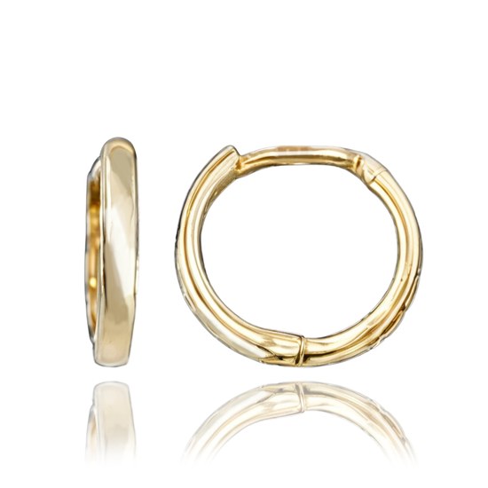 MINET Zlaté náušnice kroužky Au 585/1000 0,85g