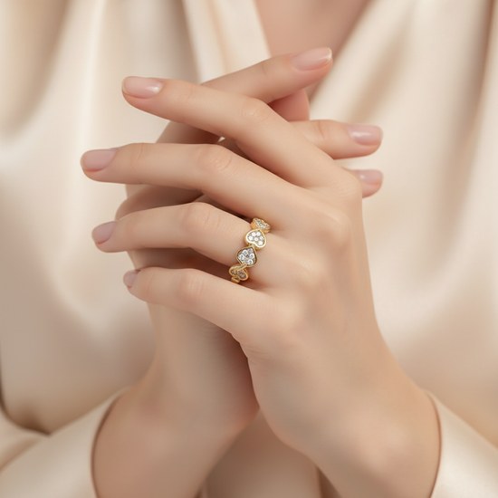 Zlatý prsten se zirkony