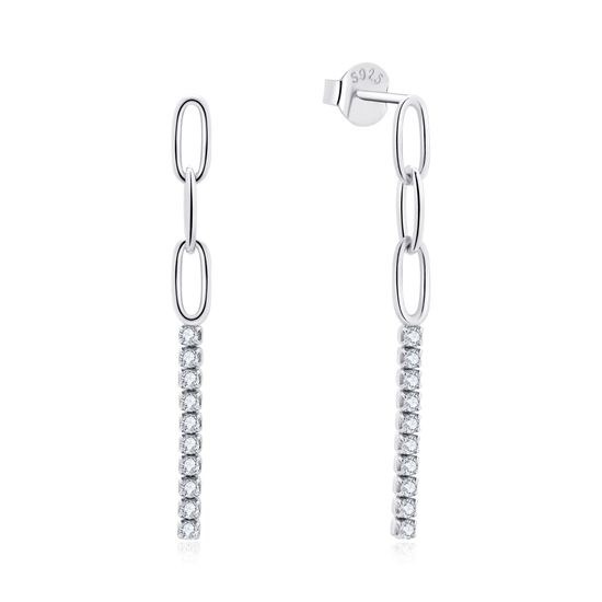 MOISS visací stříbrné náušnice