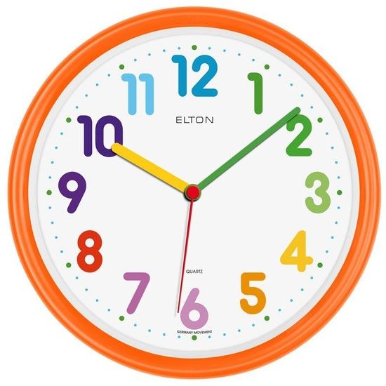Elton 163374 - dětské barevné nástěnné hodiny
