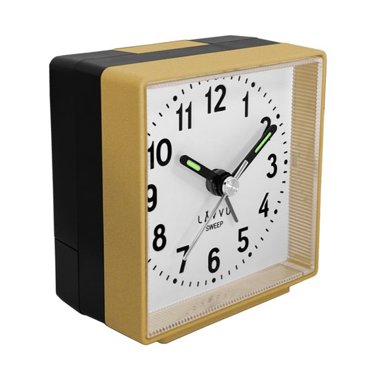 LAVVU Zlatý budík SWEEP s plynulým chodem LAS3013