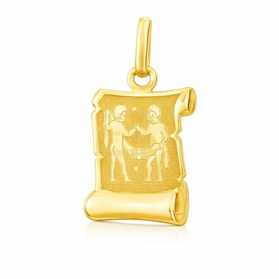Zlatý přívěsek FE-22661 znamení zvěrokruhu BLÍŽENCI