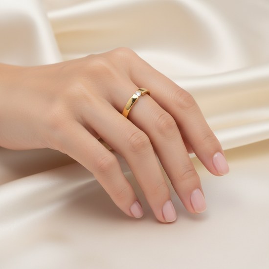 Zlatý 585/1000 prsten s briliantem 381.2171 0,06ct