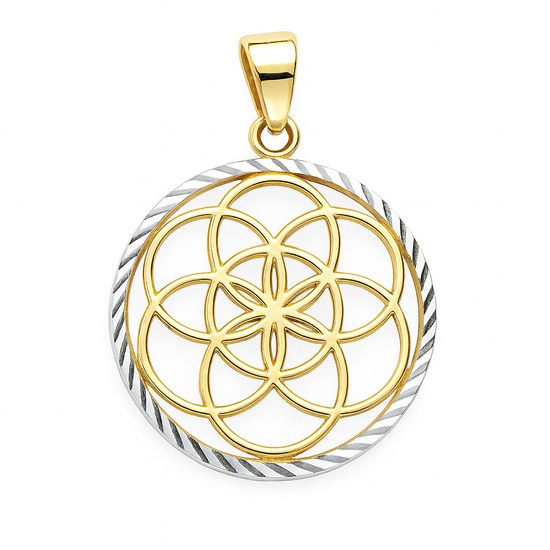 Zlatý 585/1000 přívěsek z bílého a žlutého zlata 1421402