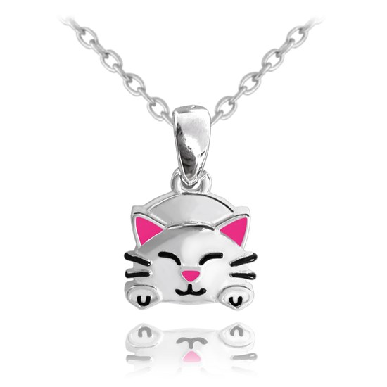 MINET X CLOCKODILE Stříbrný náhrdelník KOČIČKA