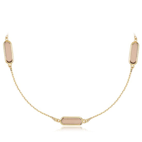 MINET Zlatý náhrdelník s kameny Au 585/1000 2,70g