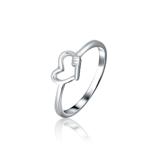 Prsten JVD stříbrný