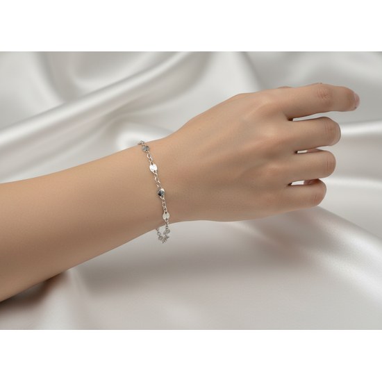 Zlatý 585/1000 náramek z bílého zlata 1987