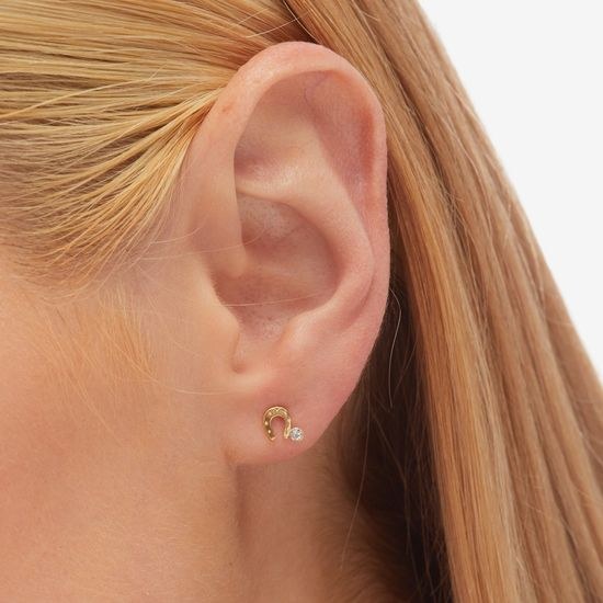 Stříbrné zlacené náušnice Victoria Cruz A3479-07DT