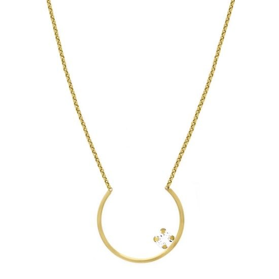 Stříbrný zlacený náhrdelník Victoria Cruz A3367-07DG