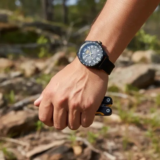 Hodinky pánské CAT SET-QE-161-21-132 - dárkový set s multifunkčním nožem