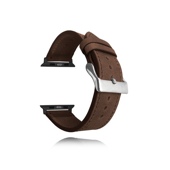 LAVVU LSXACX2 Tmavě hnědý kožený řemínek Top Grain pro APPLE WATCH 42-44 mm