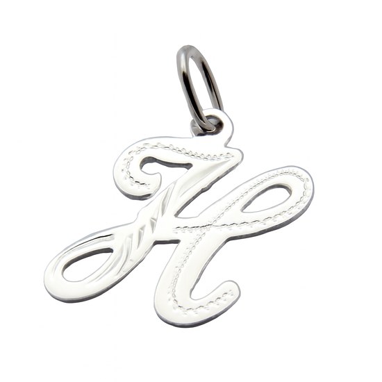 Zlatý přívěsek z bílého zlata písmeno