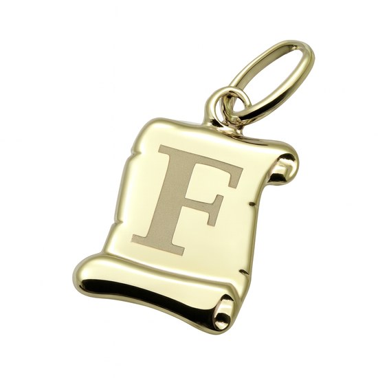 Zlatý přívěsek písmeno "F"