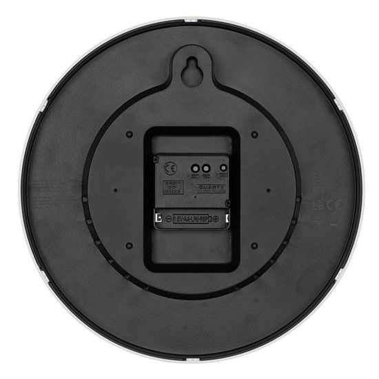 TFA 60.3550.20 - Nástěnné hodiny řízené DCF signálem - bíločerné