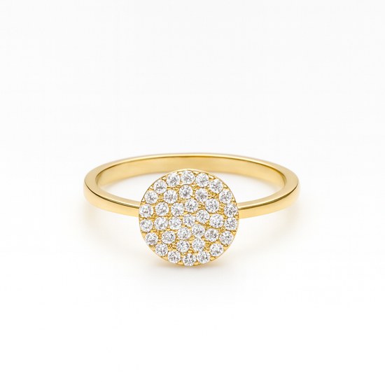 Zlatý 585/1000 prsten se zirkony 39SJ7165