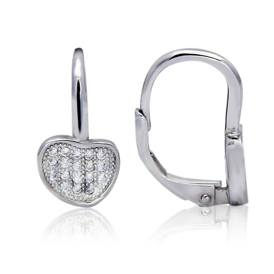 MOISS stříbrné náušnice SRDCE