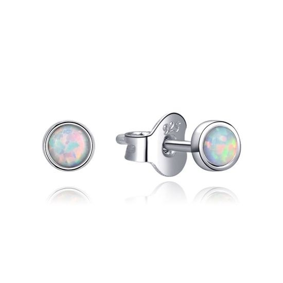 Stříbrné náušnice s opálem