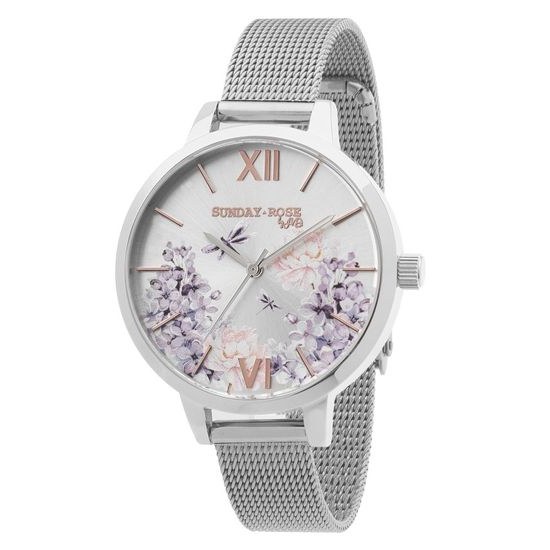 Hodinky SUNDAY ROSE Spirit Lilac Mesh SUN-S09