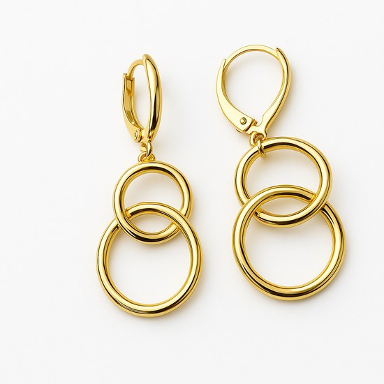 Zlaté visací náušnice klapkové